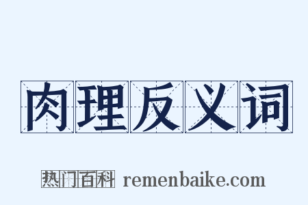 肉理反义词是什么意思的图片